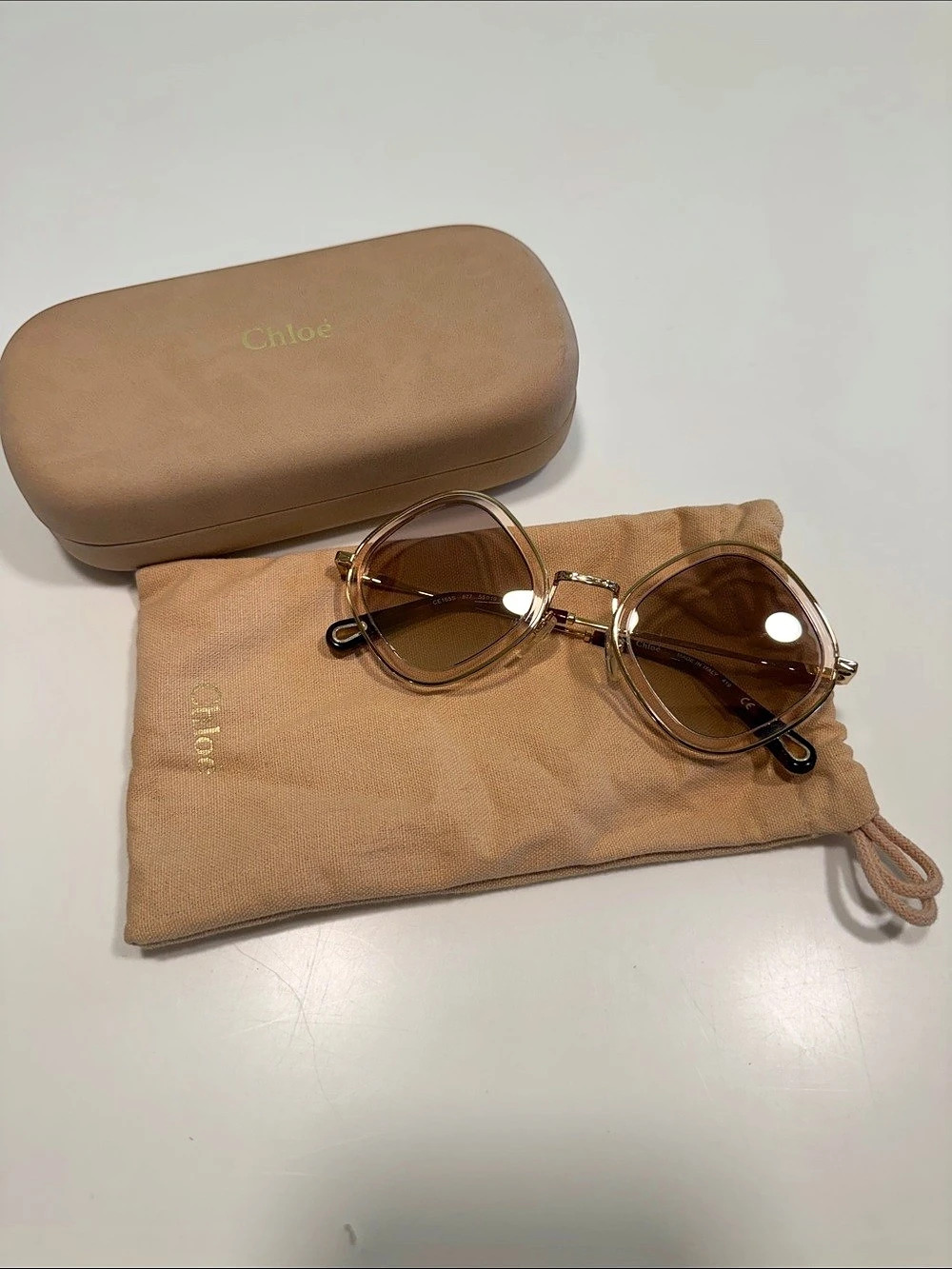 Chloé Brown & Gold-Tone Sunglasses CE165S 879